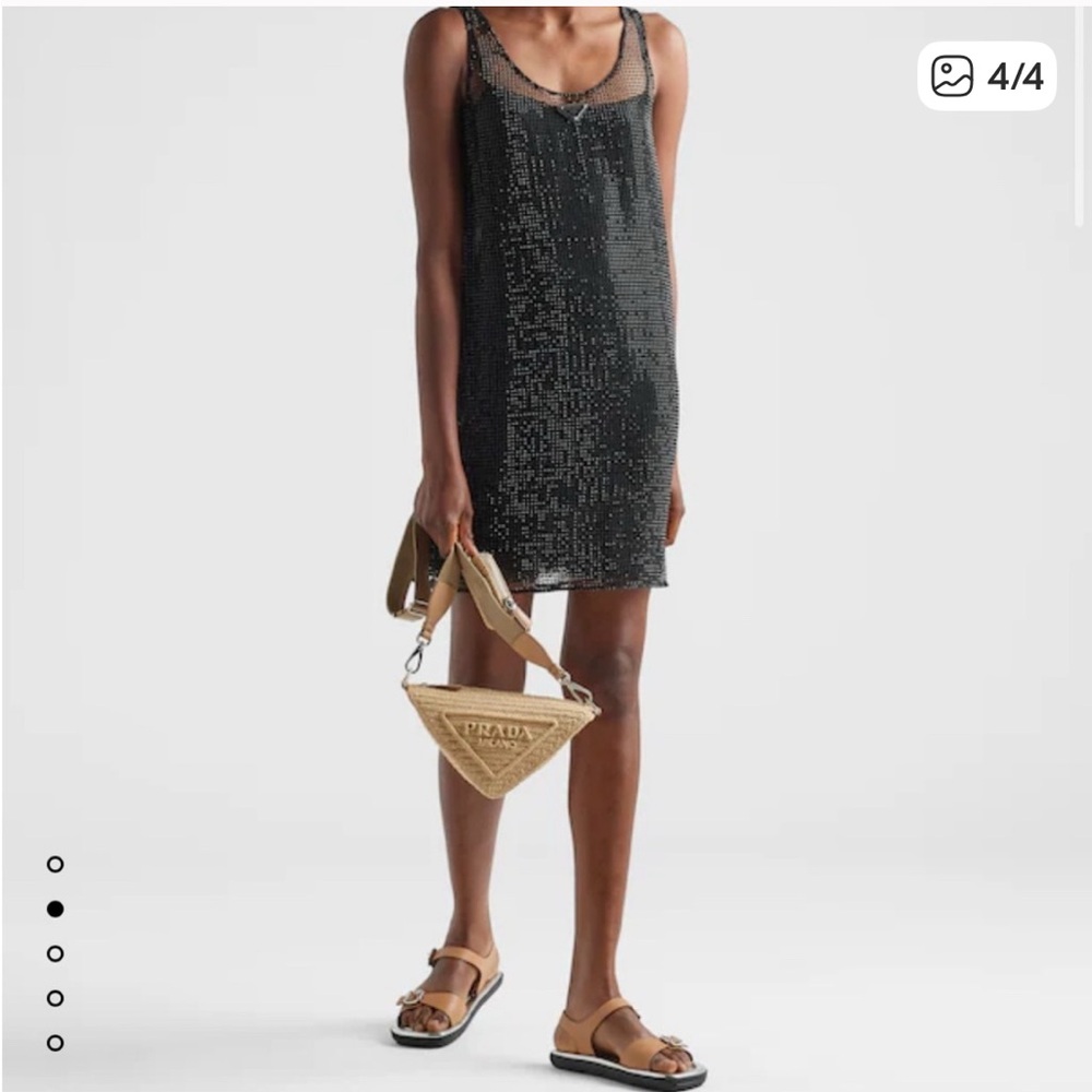 Prada Crystal Rhinestone Embellished Mesh Dress - Picture 6 of 13